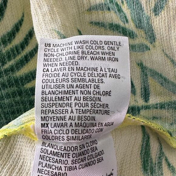 INC International Concepts XX-Large Top Leaf Print Ruffled Flutter Sleeves Multi - Picture 9 of 9